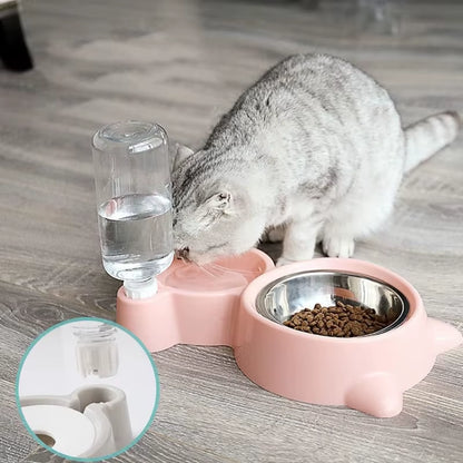 Automatic Pet Water Dispenser and Food Container for Cats and Dogs
