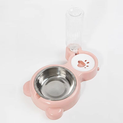 Automatic Pet Water Dispenser and Food Container for Cats and Dogs