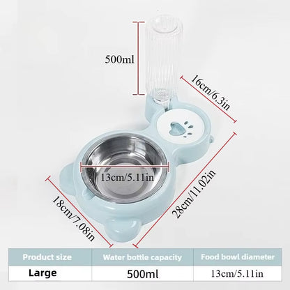 Automatic Pet Water Dispenser and Food Container for Cats and Dogs