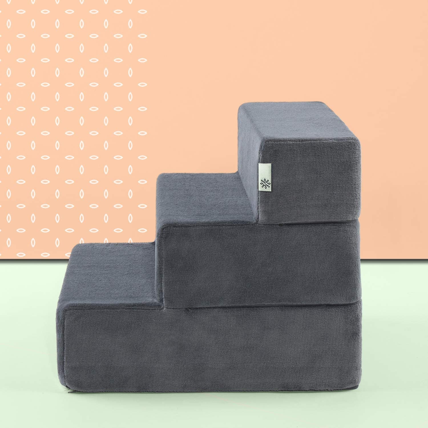 Zinus Medium Charcoal Pet Stairs, Ramp, and Ladder