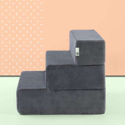 Zinus Medium Charcoal Pet Stairs, Ramp, and Ladder