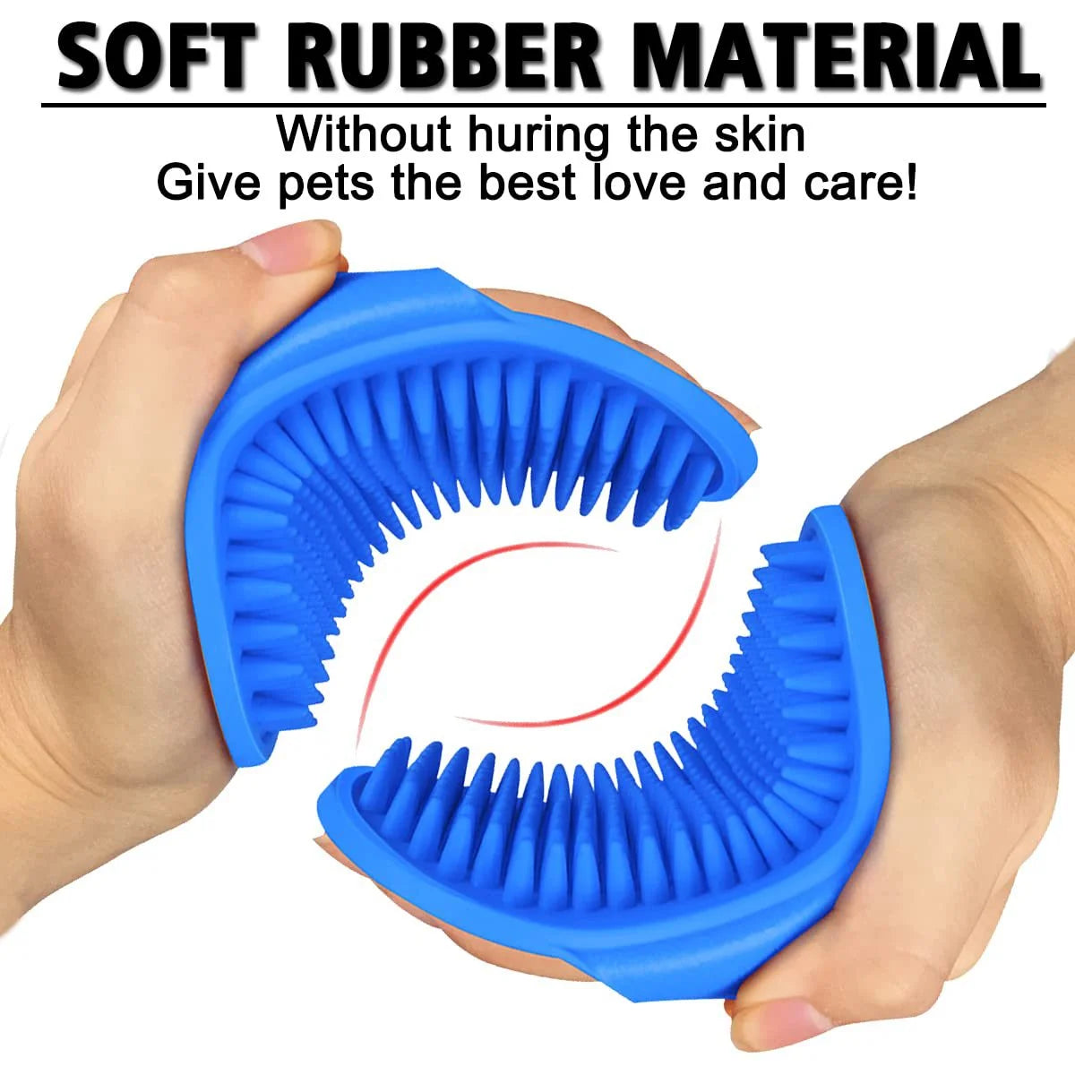 3-Pack Adjustable Width Pet Bath Brushes for Dogs and Cats - Soft Grooming and Washing Tools (Blue, Green, Yellow)