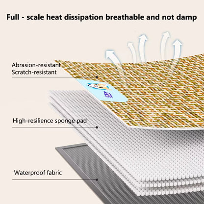 Natural Weave Pet Summer Cooling Mat for Cats and Dogs - Comfortable Bed for Home Use