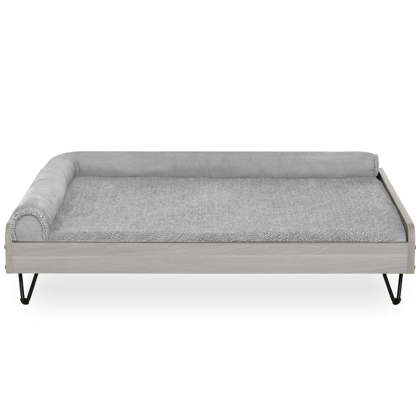 Asher Elevated Wooden Pet Bed with Mattress | Large to Extra Large | Greenguard Gold Certified