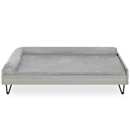 Asher Elevated Wooden Pet Bed with Mattress | Large to Extra Large | Greenguard Gold Certified