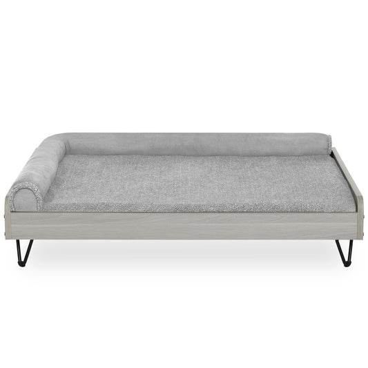 Asher Elevated Wooden Pet Bed with Mattress | Large to Extra Large | Greenguard Gold Certified