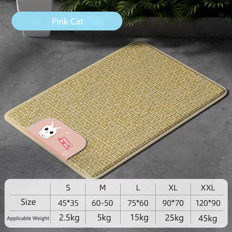 Natural Weave Pet Summer Cooling Mat for Cats and Dogs - Comfortable Bed for Home Use