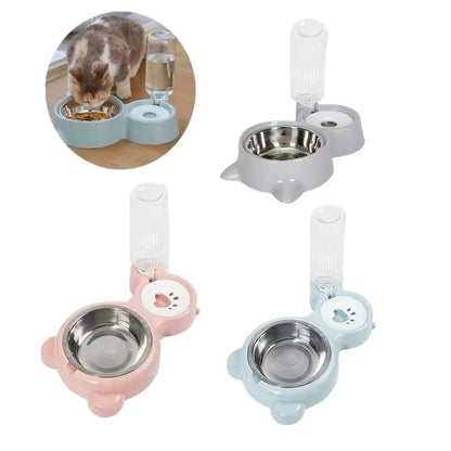 Automatic Pet Water Dispenser and Food Container for Cats and Dogs