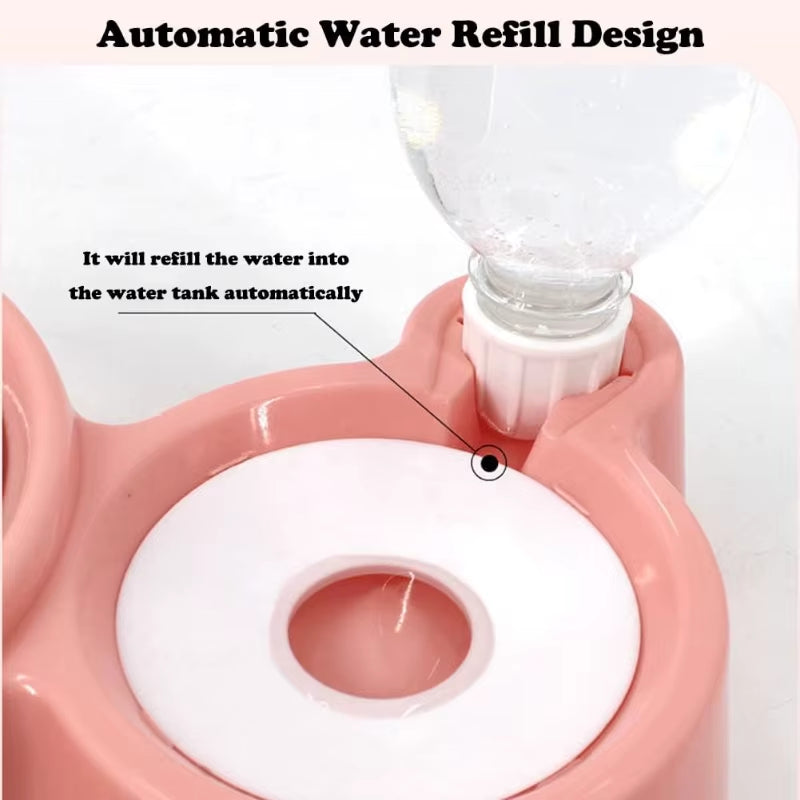 Automatic Pet Water Dispenser and Food Container for Cats and Dogs