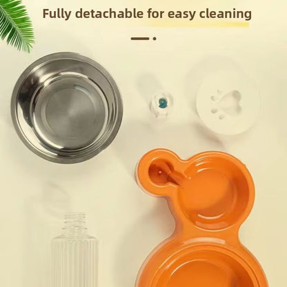 Automatic Pet Water Dispenser and Food Container for Cats and Dogs